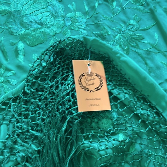 Hand embroidered silk flamenco shawl/piano shawl from Spain NWT - Picture 5 of 5